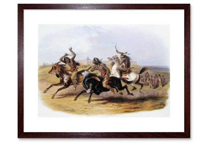 Karl Bodmer Racing Sioux Framed Print